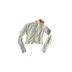 Heron Preston Womens Lace-Up Long Sleeve Top Medium